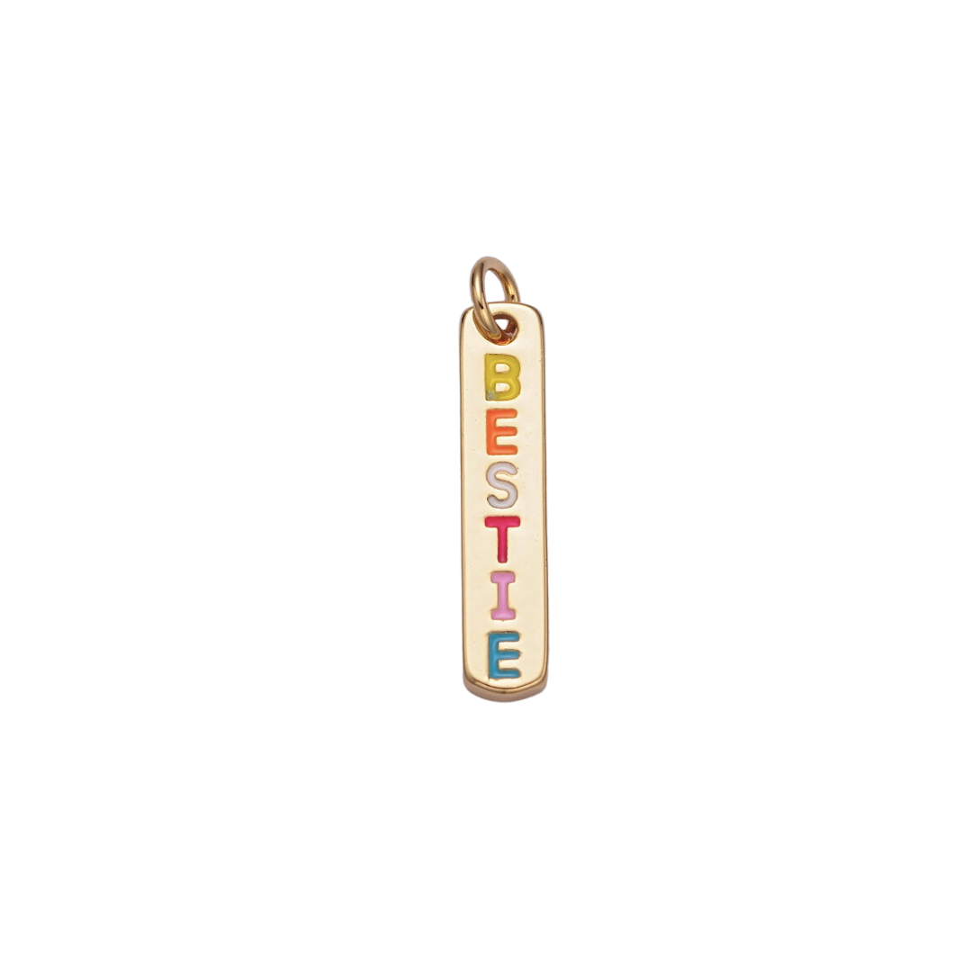 It's Especially Lucky - Word Charms for Charm Bar: Colorful bestie tag - Sienna Sky Boutique