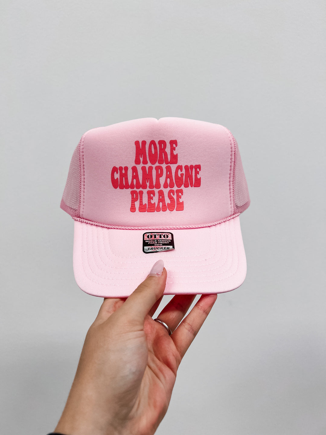More Champagne Please Trucker Hat - Sienna Sky Boutique
