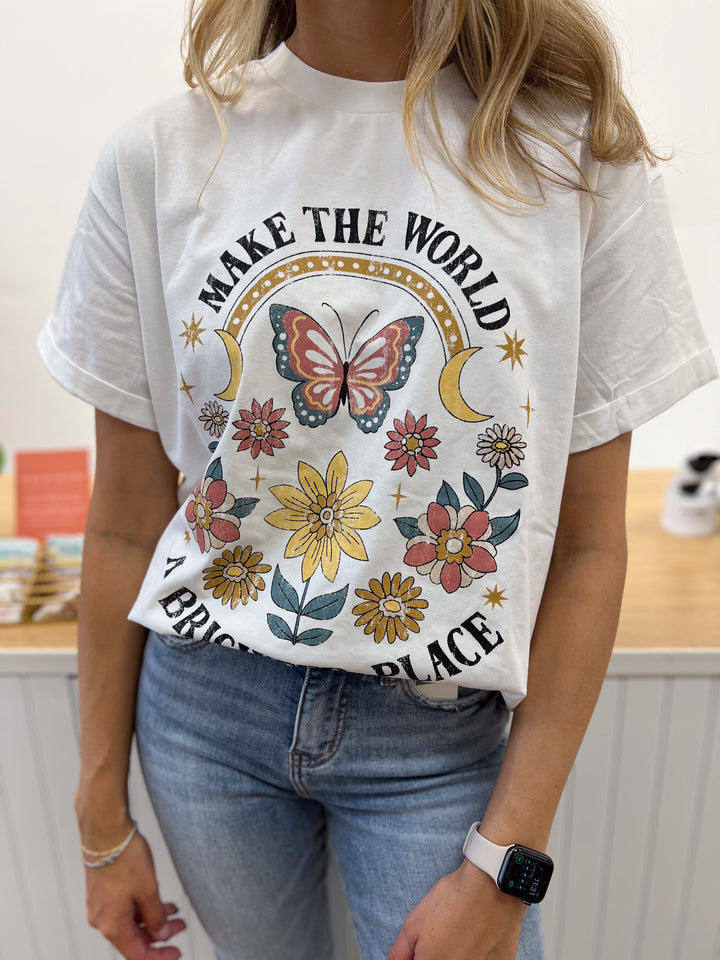 Make The World A Better Place Graphic Tee - Sienna Sky Boutique