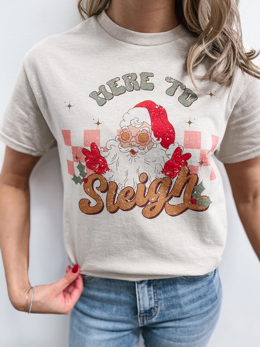 Here to Sleigh Tee - Sienna Sky Boutique