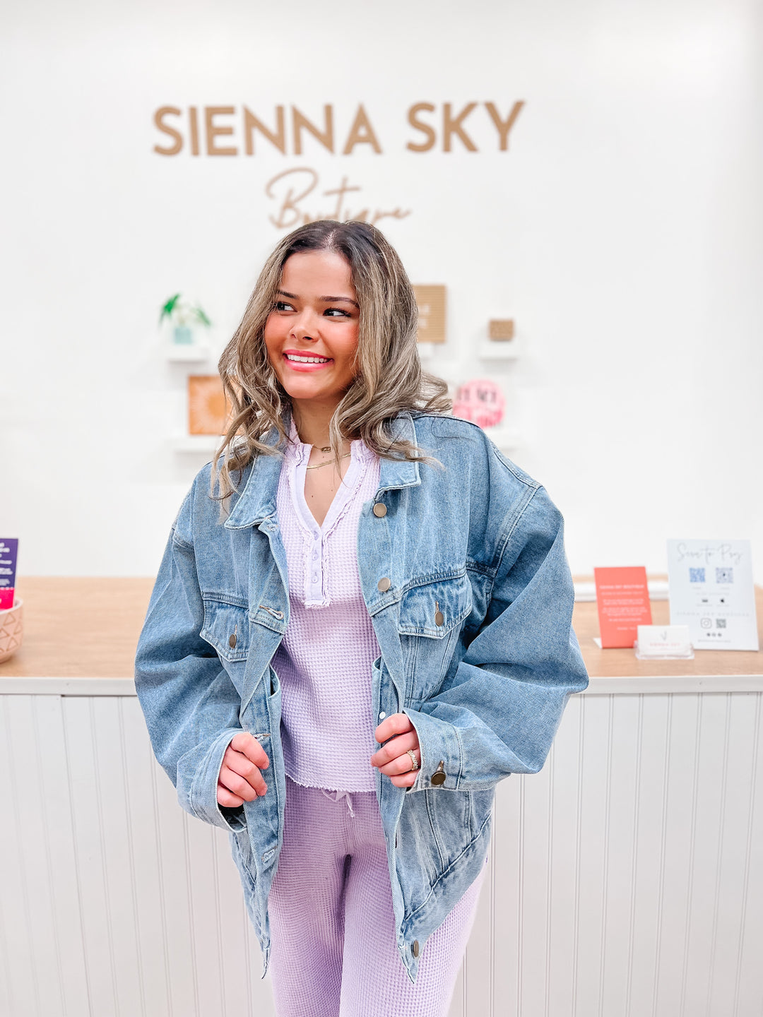Adeline Denim Jacket - Sienna Sky Boutique