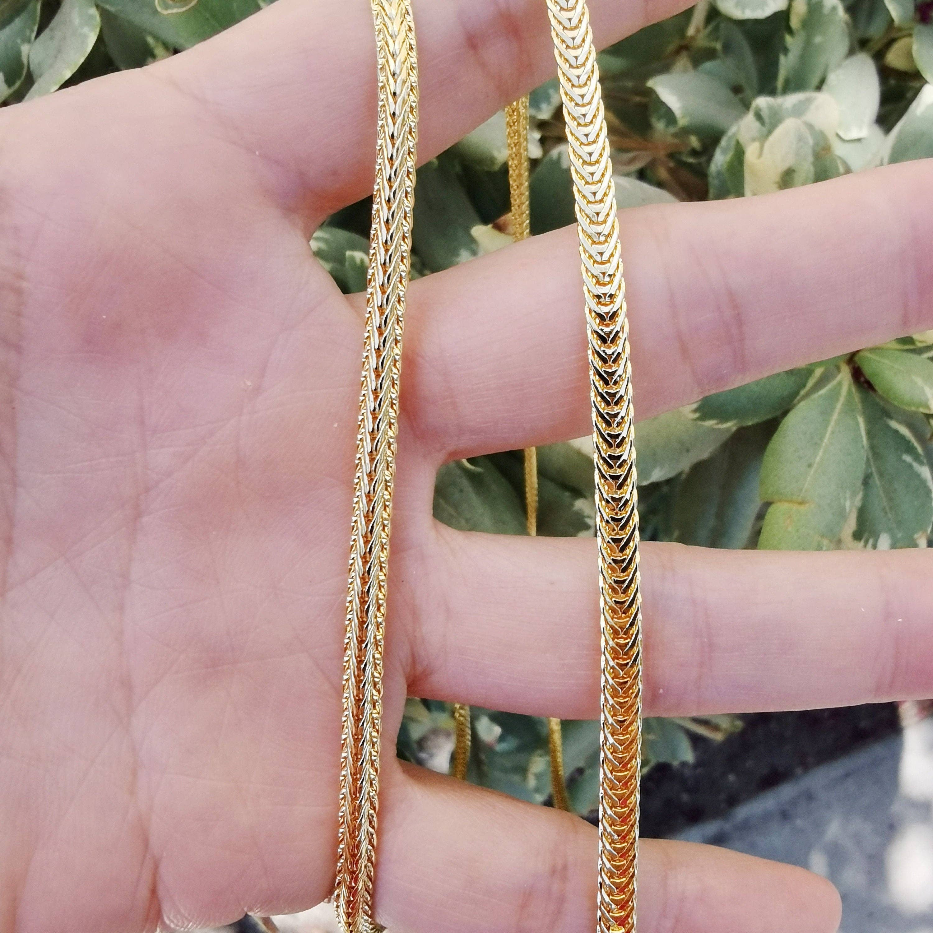 Herringbone Snake Chain Duo Chain Set - Gold Waterproof Jewelry